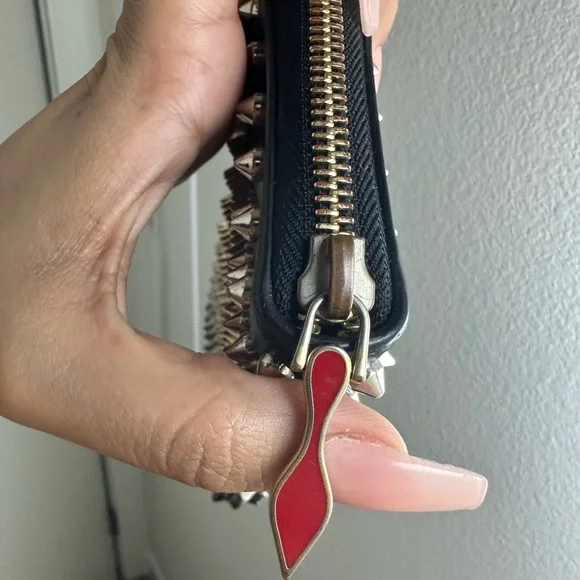 Christian Louboutin Panettone Spiked Black Wallet - Picture 14 of 14